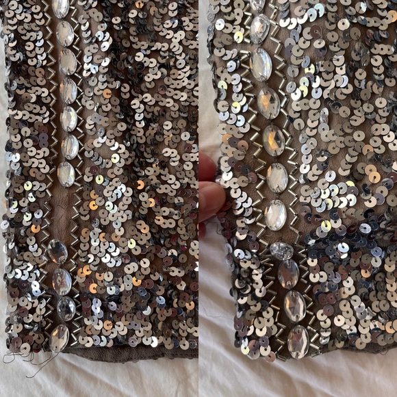 Scala Vintage Silk Sequin Embellished Mini Skirt 2 - Picture 14 of 14